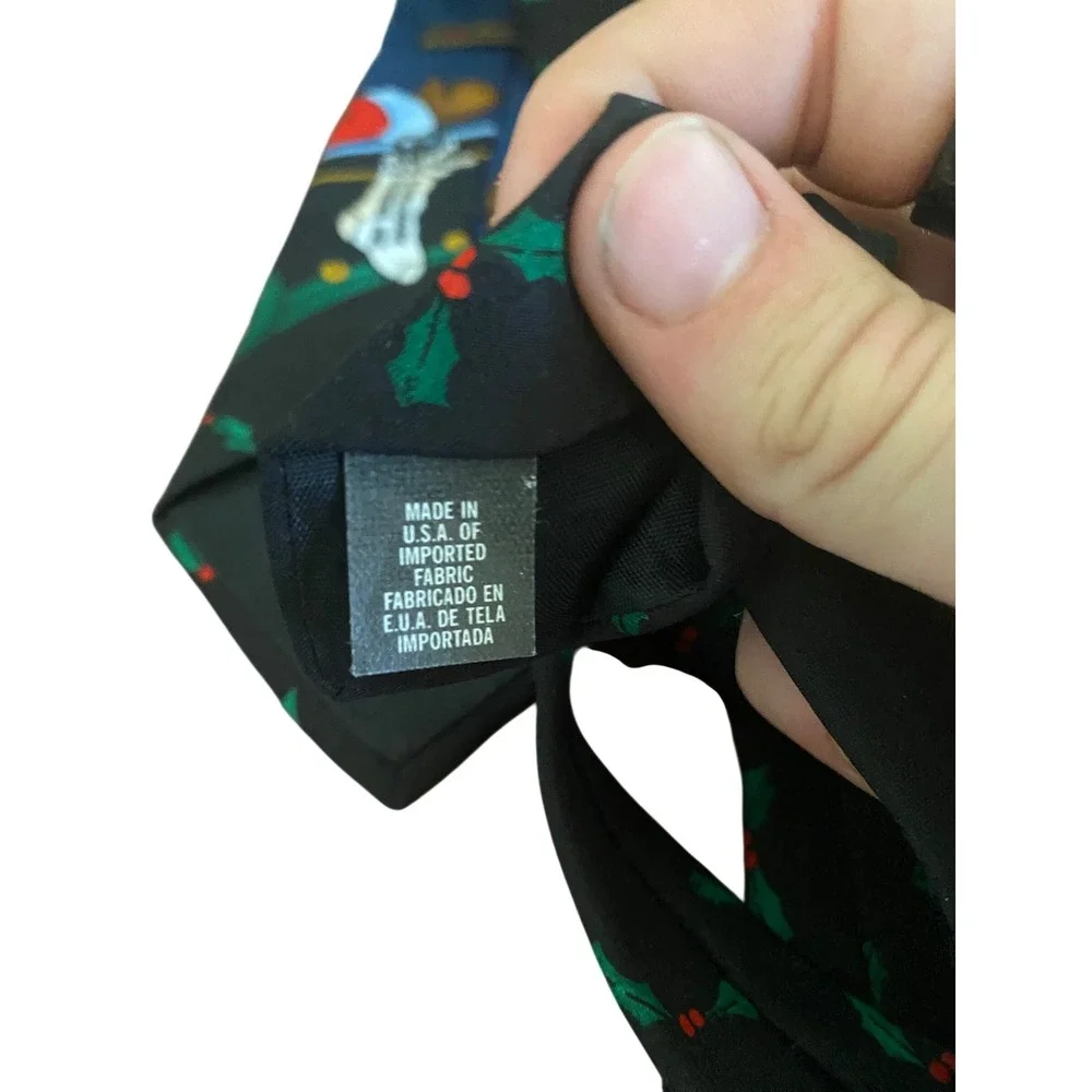 Vintage‎ Hallmark Yule Tie Greetings Santa Claus Christmas Necktie Mens Holiday